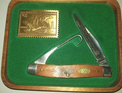 SCHRADE USA VINTAGE 1996/97 FEDERAL DUCK STAMP 10th EDITION KNIFE