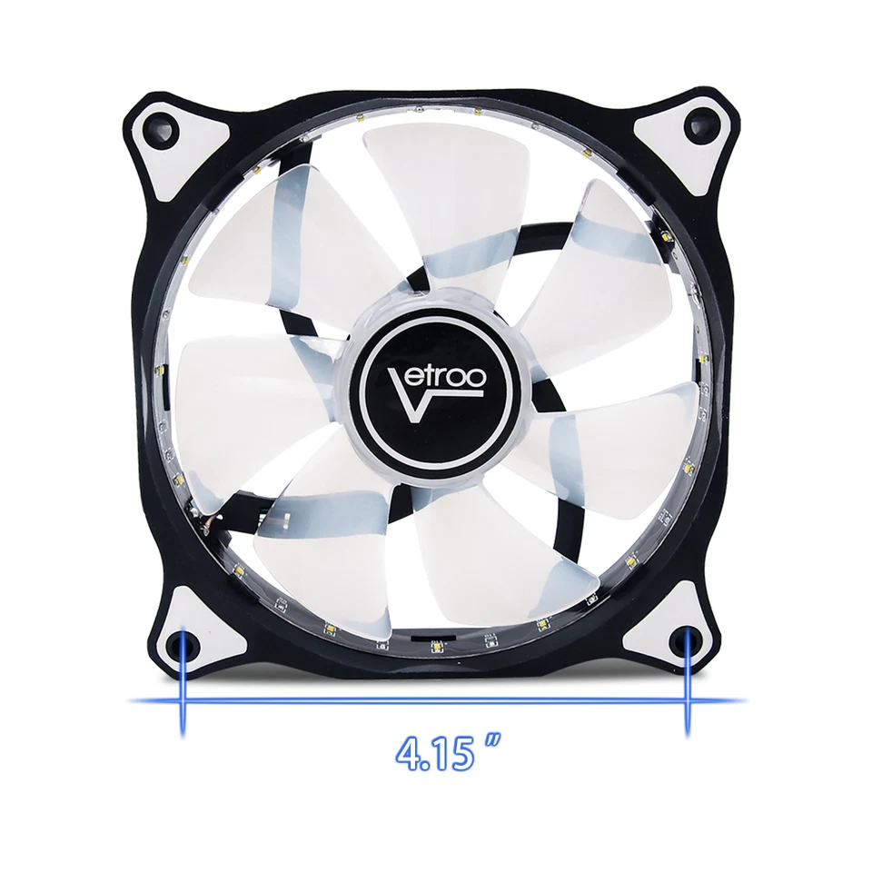 1-Pack 120mm 15 LED PC CPU Computer Case Cooling Neon Quite Clear Fan Mod cooler - Image 4 of 4