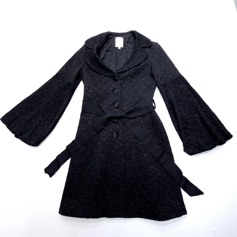 Nanette Lepore Coat Womens 2 Jacquard Gothic Whimsigoth Pinup Witchy 90s Y2K - Image 2 of 4