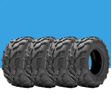 Set 4 25x10-12 ATV Tires 25x10x12 Heavy Duty 6Ply ATV UTV All Terrain 25x10 12