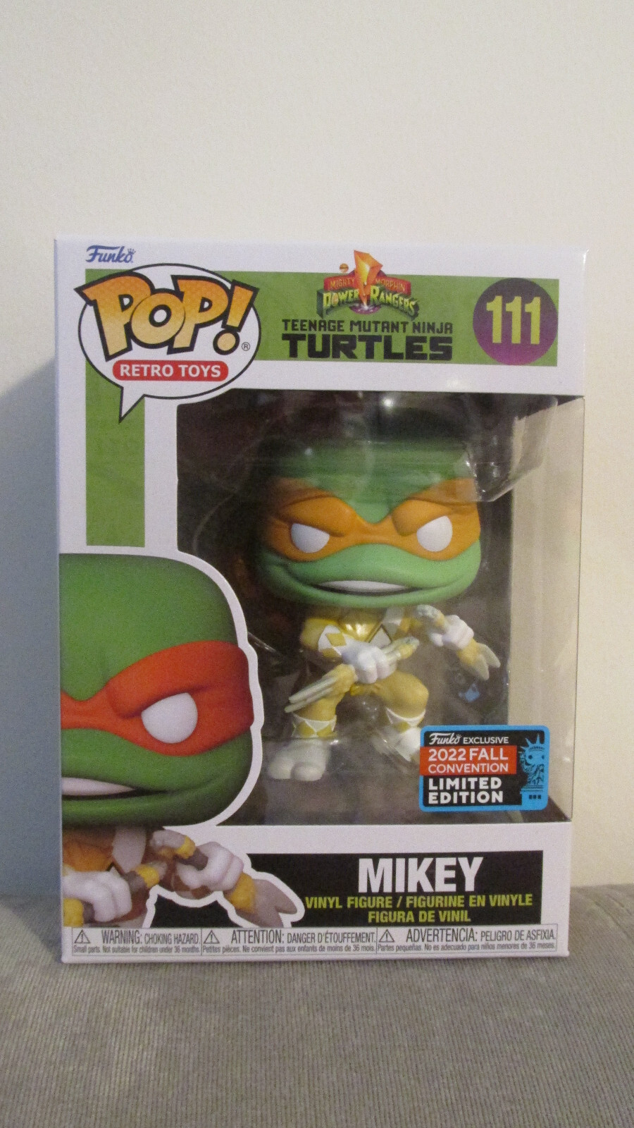 Raro #111 • Mikey (Tmnt/Power Ranger) 2022 Otoño Con. Excelente Edición Limitada Funko Pop