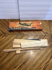Vintage 1950s Made In USA Comet Speed-O-Matic Balsa Wood Airplane Kit
