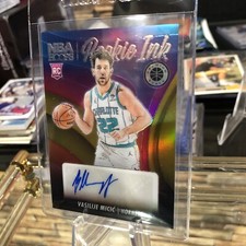 2023-24 Panini NBA Hoops Prem Stock Prizm RC Ink Auto Vasilije Micic Gold /10
