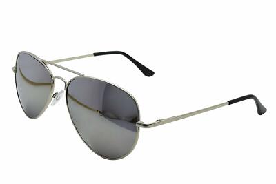 Sonnenbrille Herren Damen silber verspiegelte Gläser UV400 Designer Marke ASVP