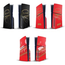 ARSENAL FC LOGOS VINYL SKIN FOR SONY PLAYSTATION 5 PS5 SLIM DISC EDITION CONSOLE