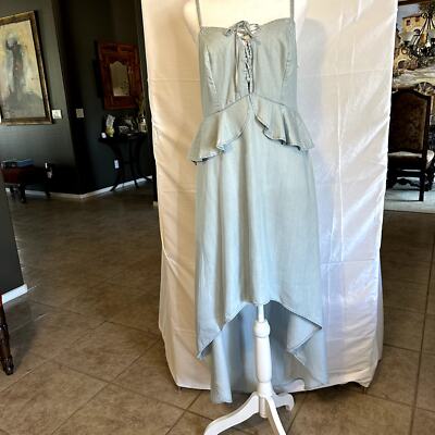 guess denim corset dress Guess Women's Naomy Button-Front Corset Denim Dress - Blue Spirit