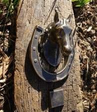 Türklopfer Pferd Klopfer mit Pferdekopf hochwertige Dekoration Haustür Messing