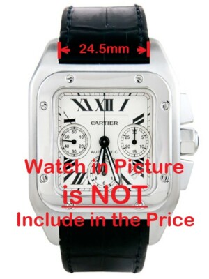 24.5 mm Leather Strap Extra Large CARTIER SANTOS 100 Chronograph