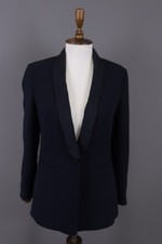 Ladies Claudie Pierlot Navy Ont Button Business Casual Blazer Jacket Size 36