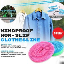 Non-Slip Outdoor Windproof Travel Home Laundry Retractable Clothes Line Clothes