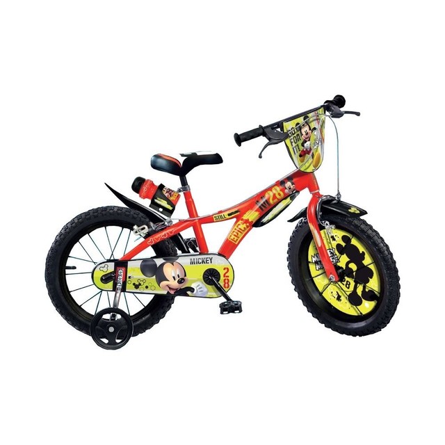 mickey mouse bicycle with training wheels