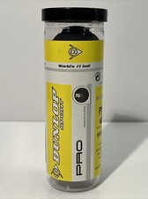 Dunlop Sport Pro Squash 3 Ball Tube - 2 DOT Advanced Players Brand New Sealed