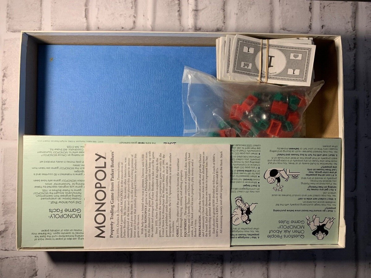 Vintage 1999 MONOPOLY Parker Brothers Board Game 73000000097| eBay