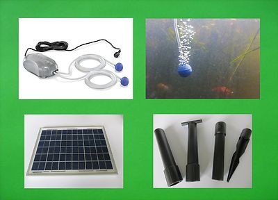 10 W SOLAR TEICHBELÜFTER SAUERSTOFFPUMPE GARTENTEICH TEICH BELÜFTER PUMPE DUO 