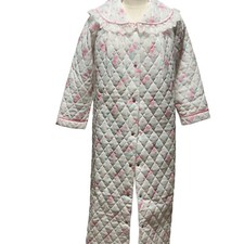 Cachet Floral Quilted Robe New Deadstock Vintage M