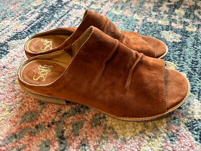 Sofft Netta Sandal Slide Brown Suede Women s Size 7 NEW