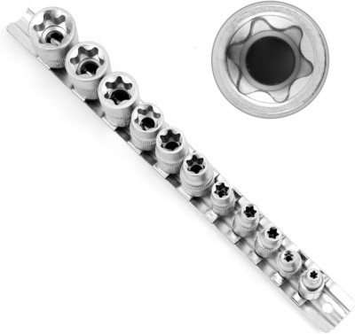 11Pcs E Torx Socket Set Female External Star Socket Set E4 - E20 Torque Socket S