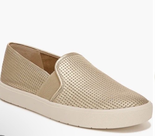 Vince Blair Slip On Sneaker Women’s Size 11 US 42 EU Champagne Leather $225 - Picture 2 of 10