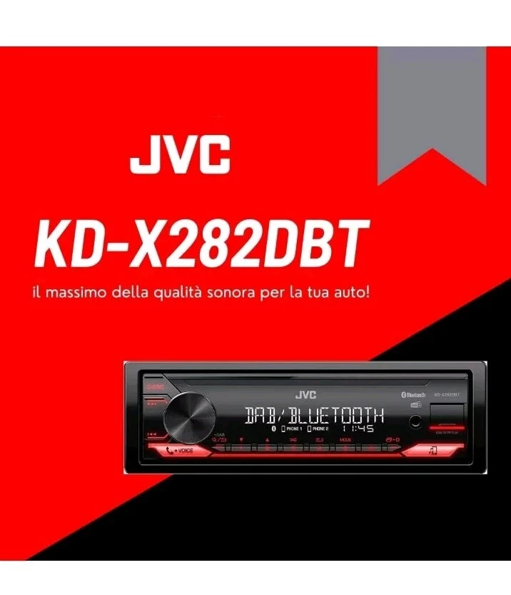 JVC KD-X282DBT Autoradio Bluetooth USB FLAC DAB+ AUX Tecnologia K2 Nuovo - Immagine 2 di 4