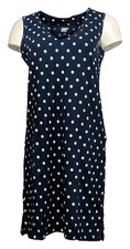Lands End Jersey Cotton Sz S Sleeevless Cover Up Dress Polka Dot -SUPER SALE!