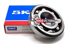 SKF 6309 NR BALL BEARING, OPEN TYPE, NO SEALS SNAP RING 45x100x25 mm
