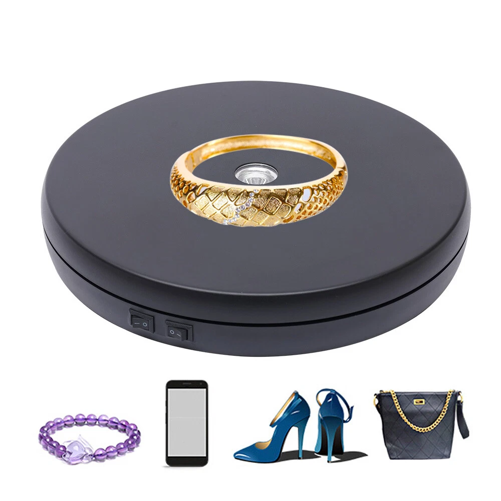 10'' Electric Motorized 360° Rotating Jewelry Gem Turntable