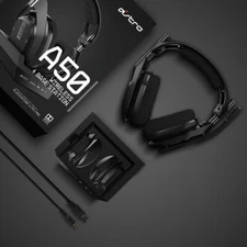 ASTRO A50 Wireless Gaming Headset + Base Station - PS4/PC/Mac, Dolby 7.1, Black