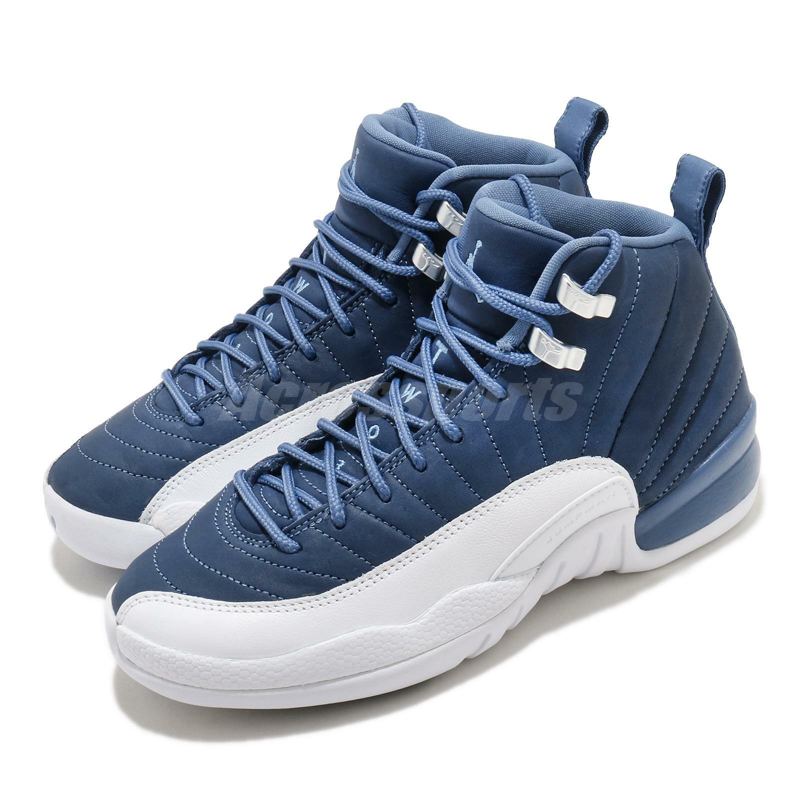 Nike Air Jordan 12 Retro GS XII Indigo Blue White Kid Women Shoes  DB5595-404 | eBay