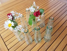 Hochzeitsdeko Geburtstagstisch 12 kleine Glasflaschen Deko Vasen Party 