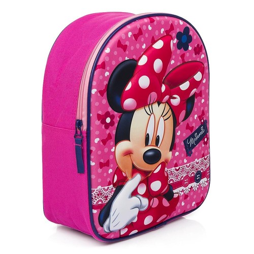 Minnie Mouse Disney Pizzo Zainetto Zaino 3D Scuola Materna Asilo tempo  Libero | eBay
