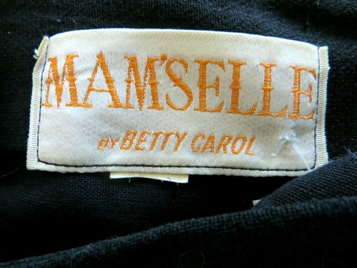 Vtg 50s Mam'selle Black Hourglass Bombshell WIGGLE Dress COCKTAIL Evening - Picture 2 of 8