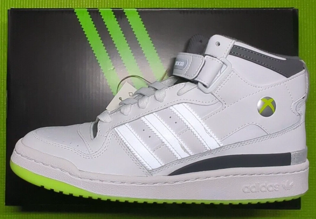 adidas gazelle silver green womens Adidas Forum Mid Big Kids' Shoes White-Orbit Green  Sports Plaza NY