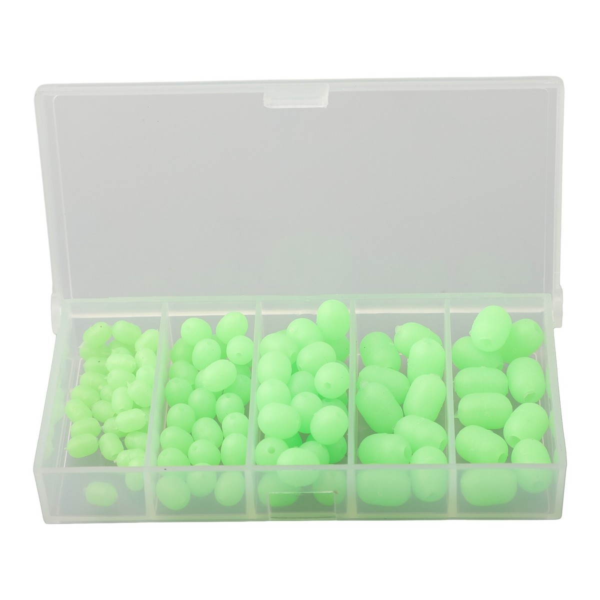 Perline Esca Da Pesca Luminose - 100 Pezzi Galleggianti, Per Pesca Notturna, Colore Giallo - Foto 10