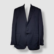 Canali Men's Blue Wool Striped Notch Lapel Two-Button Jacket Suit Size 52R