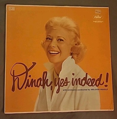 Dinah Shore Dinah, Yes Indeed! 33 RPM LP Record Capitol Records 1959 T-1247 Y