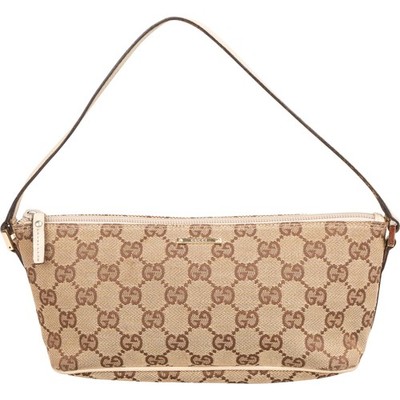 Gucci Monogram GG Canvas Boat Pochette Handbag Tasche