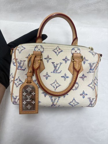 Louis Vuitton Speedy 20 Nautical Off white Jacquard Canvas 3Way Bag Duty Paid