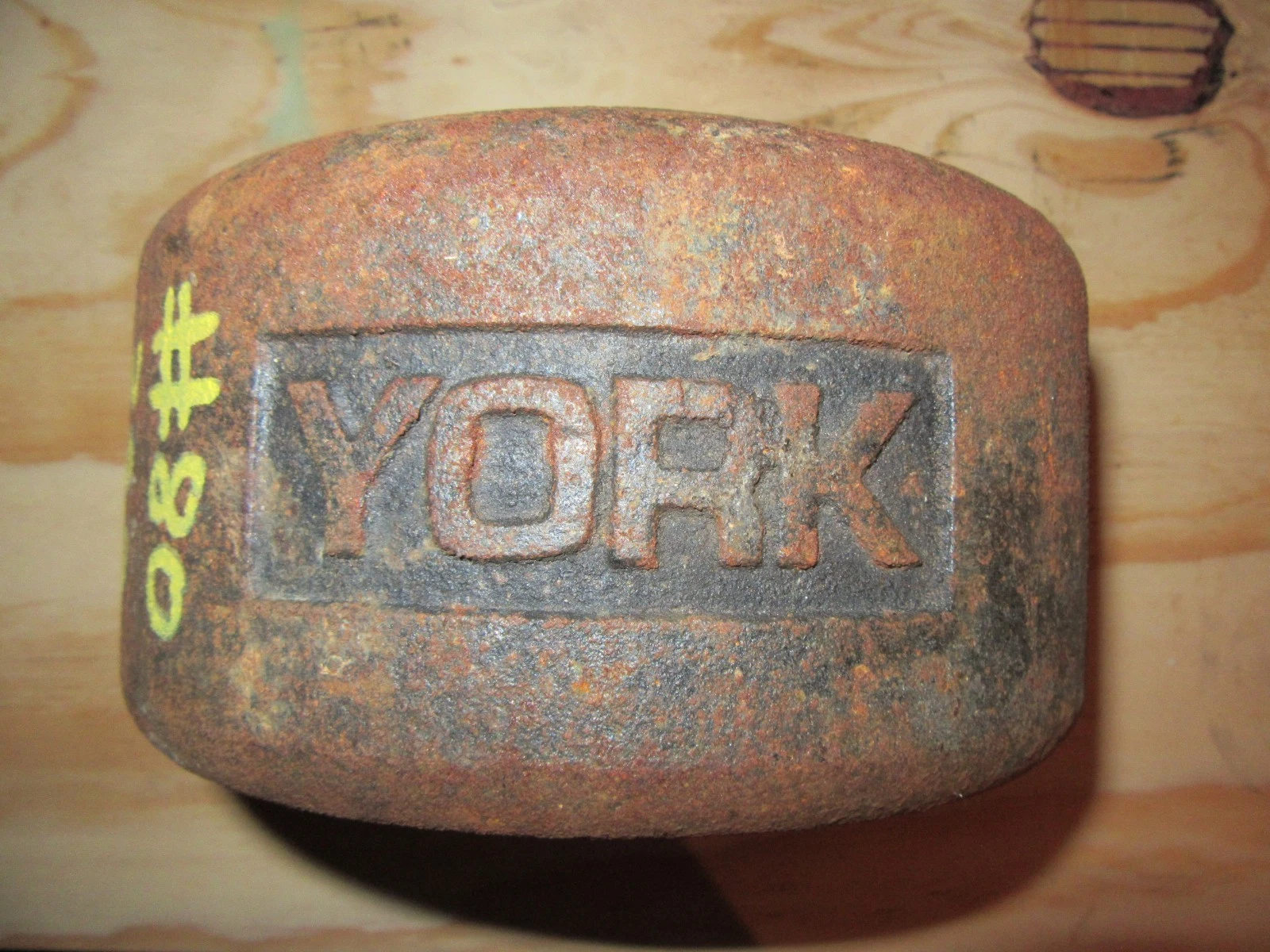 YORK Legacy Half 80 Pound Blob Grip YORK Side 1st Generation