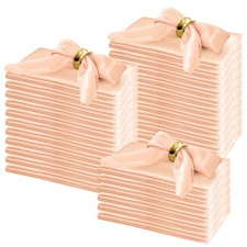 Horbaunal 100 Pack Satin Napkins 20"x20" Oversized Dinner Floral Edge