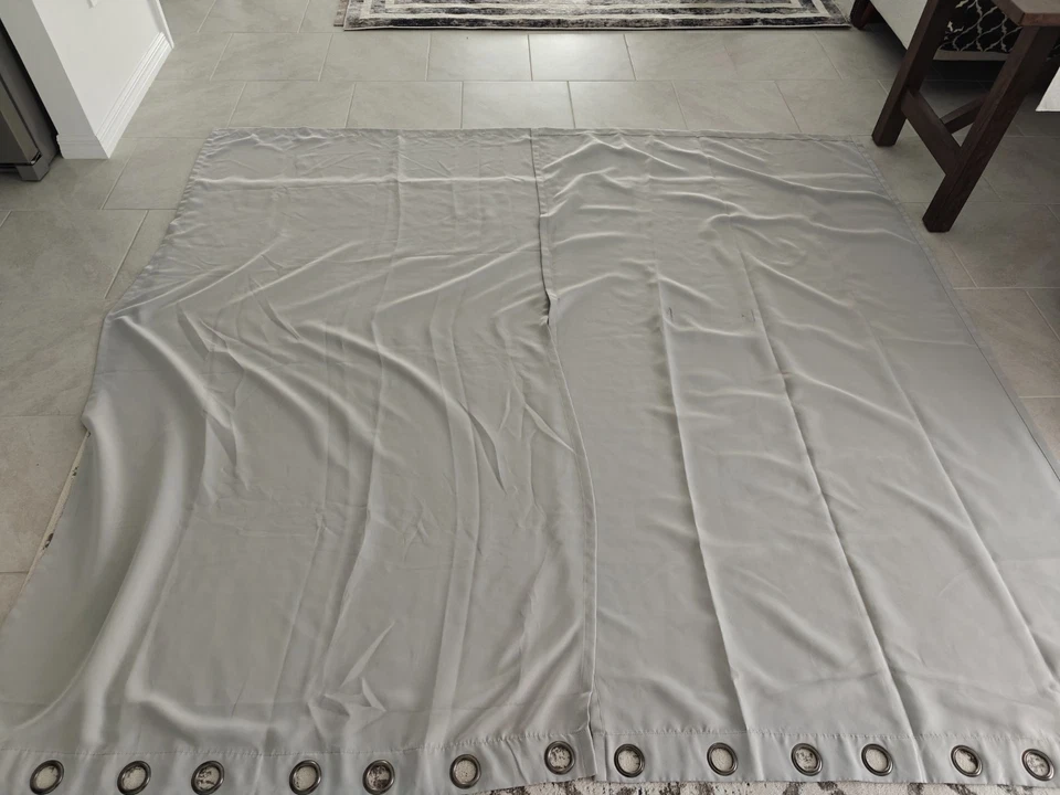 Lush Decor Rosalie Lace Trim Cream Light Filtering 2 Curtain Panel Set 52" x 95" - Image 2 of 4