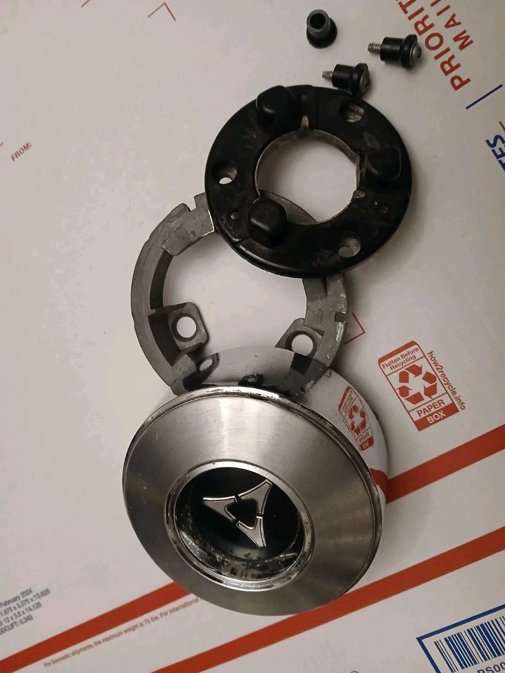 Dodge Woodgrain 1965-66 Volante Tapa de metal Interruptor de retención Dart Coronet  Foto 4 de 4