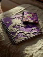 Purple Wave of Kanagawa - NoteBook Covers!