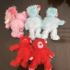 Ty Punkies Beanbag Plushies Lot Set of 5 Assorted Colors Retired