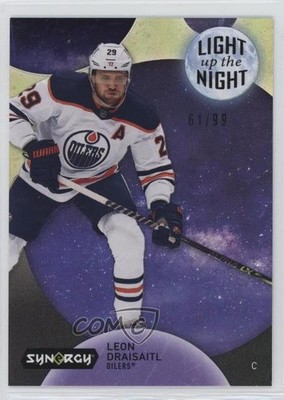 2022 Upper Deck Synergy Light Up The Night Green 61/99 Leon Draisaitl #LN-LD 0a6