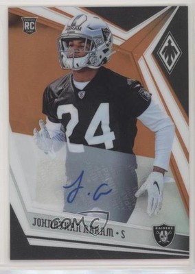 2019 Panini Phoenix Rookies Orange 22/25 Johnathan Abram #172 Rookie Auto RC u0u