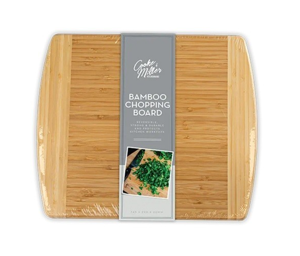 34.5cm x 29cm Bamboo Chopping Board Serving Platter Kitchen Food Cutting Slicing