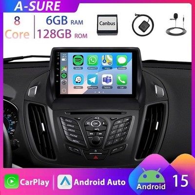 9'' 6+128G Autoradio Navi Radio Carplay für Ford Kuga Escape 2012-2018 GPS WIFI