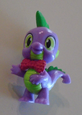 My Little Pony Mini Figure 2'' Spike Dragon With Red Bowtie