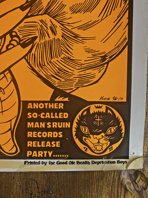UNSANE show Poster San Francisco 1996 Frank Kozik Kilowatt noise