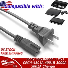 AC Power Cord For Sony Playstation 3 PS3 CECH-4301A CECH-4201A 4001B 3000A 3001A